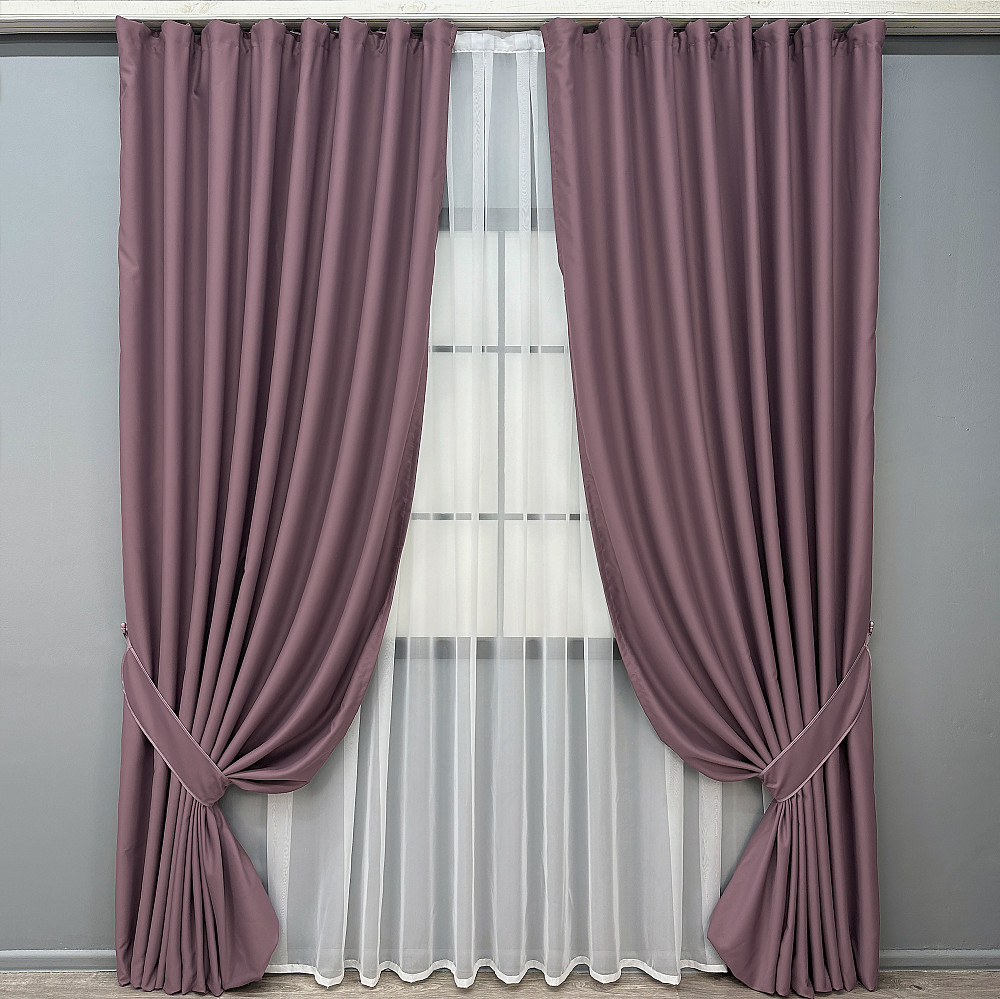 Комплект готових штор VR-Textil Блекаут Midnight № 1231ш Марсала 200х290 см 2 шт (32-505) Київ - фото 2