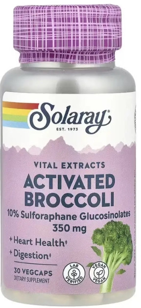Экстракт броколли антиоксидант Solaray Activated Broccoli Seed Extrac 350mg 30 капс Киев - изображение 1
