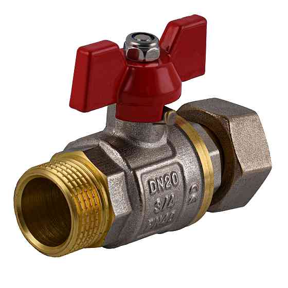 Кран кульовий прямий з накидною гайкою SOLOMON 3/4″ ЗВ PN40 (V5003-S) Киев