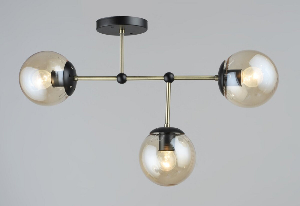 SIRIUS Люстра стельова Sirius B A4261/3 AB+BK Київ - фото 1