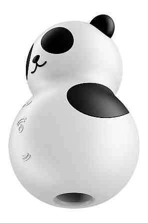 Вакуумный стимулятор с вибрацией Satisfyer Pocket Panda черно-белый, 8.9 см Sex Aura Киев