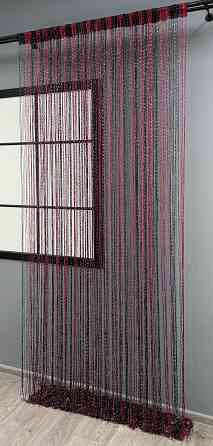 Штори-нитки "Кісея" з люрексом Бордовий з чорним 300х300см 1 шт (61-084) Київ