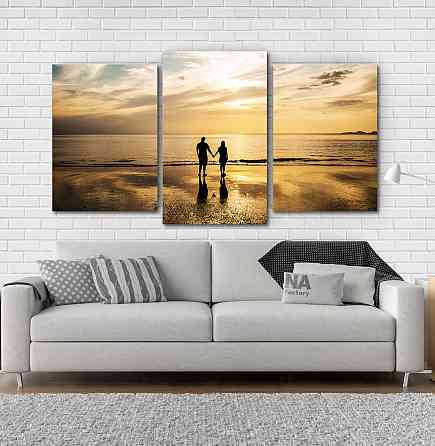Модульна картина Пара на пляжі (53х100см) Art-195_3 Київ