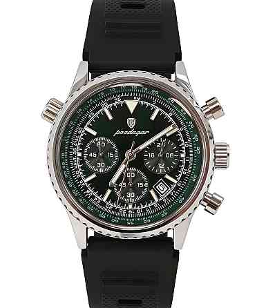 Годинник чоловічий наручний Poedagar Avalon Rubber Black (2 ремінці) Київ