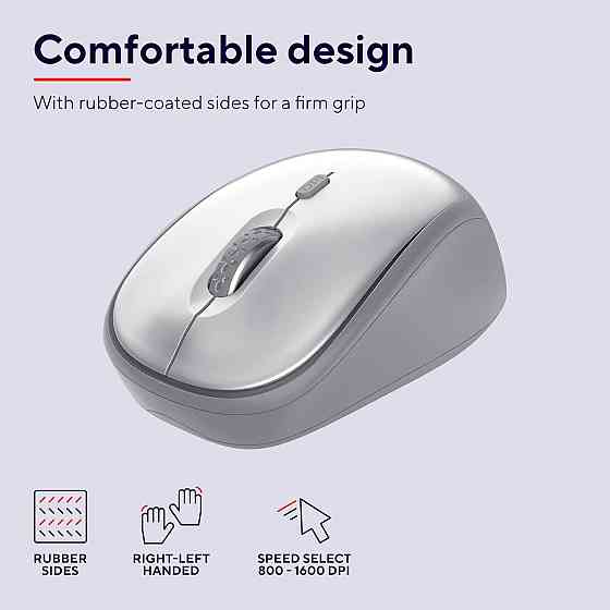 Trust Yvi Wireless Mouse 800-1600 DPI 4 Buttons White Київ