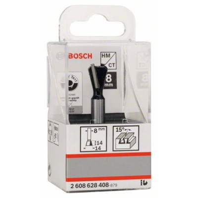 Фреза Bosch Professional пазовая V-образная V, Std, S8, D14, L14 15° (2.608.628.408) Винница - изображение 5