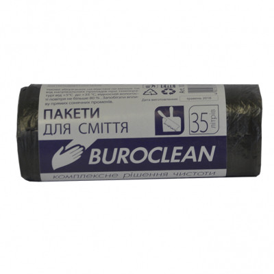 Пакеты для мусора Buroclean черные 35 л 30 шт. (4823078910608) Винница - изображение 1