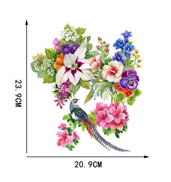 Наклейка для унітазу Квіти та фазан Київ - фото 4