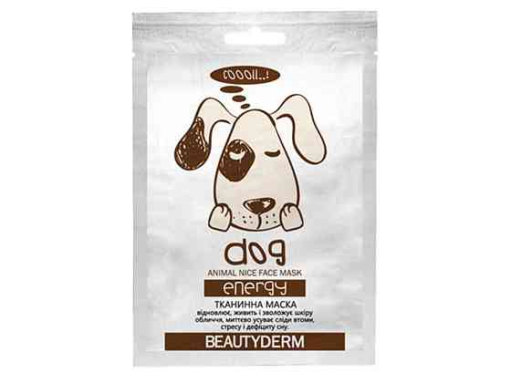Маска тканинна оновлювач Animal Dog energy ТМ Beauty Derm Київ
