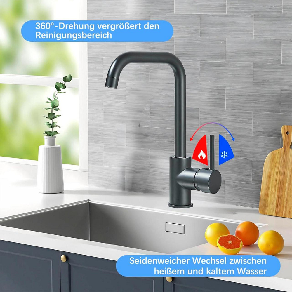 TVTIUO Кухонный смеситель низкого давления для бойлера вращающийся кухонный смеситель на 360 град из Германии Днепр - изображение 8