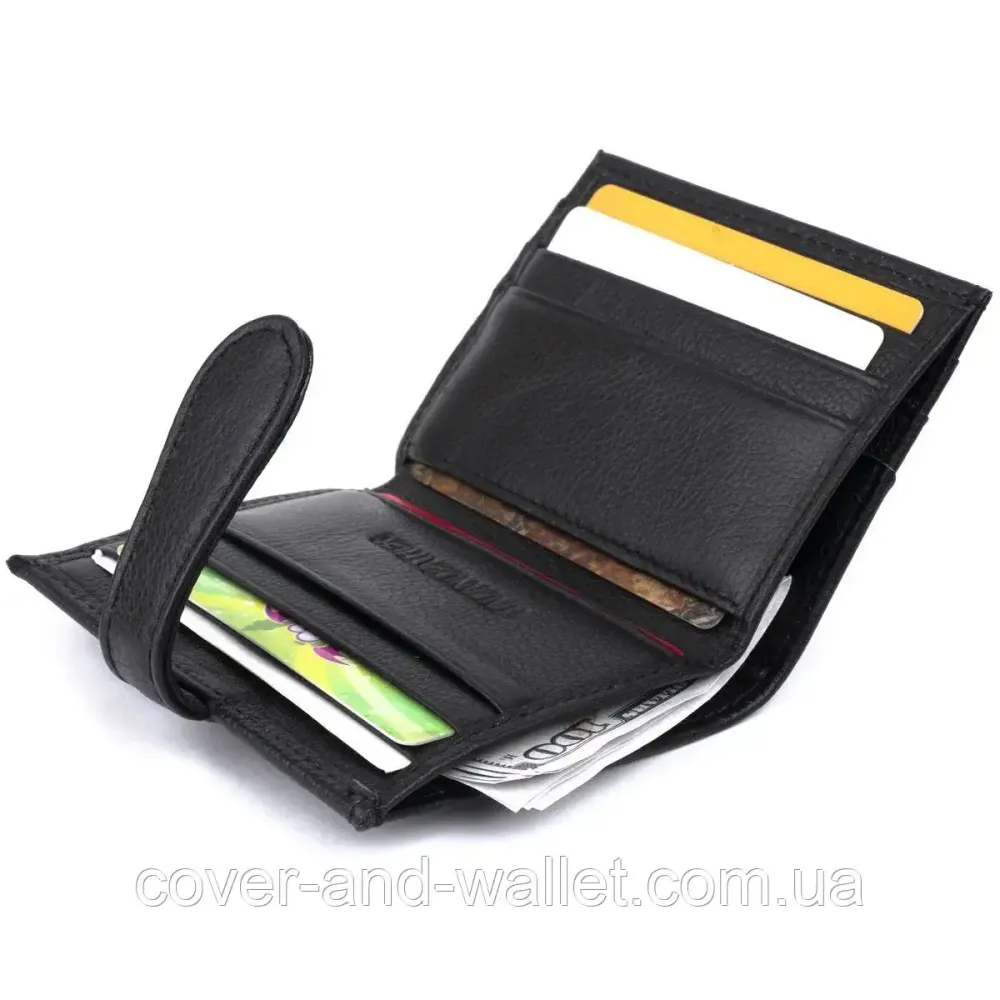 Тонкий компактний мужской кошелек на много карточек из натуральной кожи ST Leather 6073 Киев - изображение 4