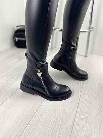 Черевики жіночі D and V чорні натуральна шкіра зимові 40р. (2534) Коломыя