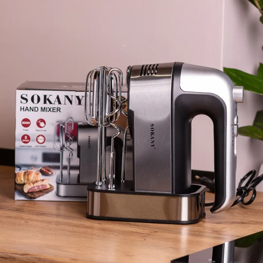 Sokany Міксер ручний Sokany 350 Вт 5 швидкостей 2 насадки SK-6627 Коломыя - изображение 8