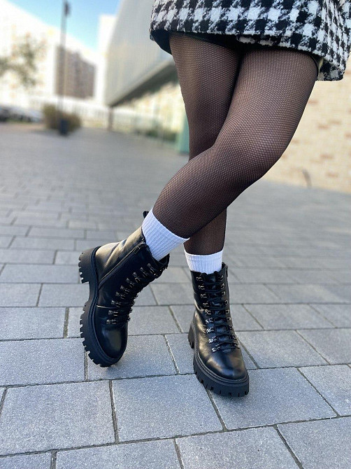 Crisma Черевики жіночі CRISMA чорні натуральна шкіра зима висота 17 см (5296) Коломыя - изображение 6