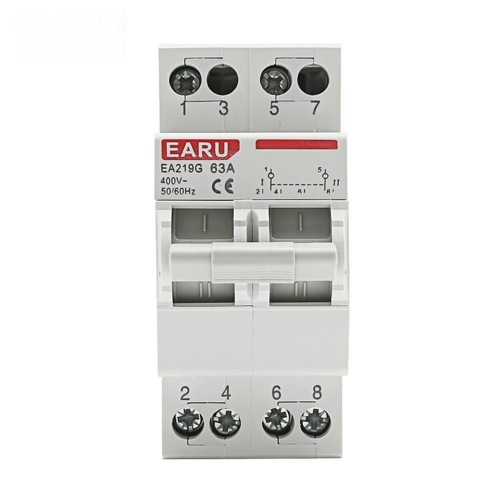 Однофазный механический переключатель ввода резерва МВР Earu EA219G 63A на Din-рейке Винница - изображение 1