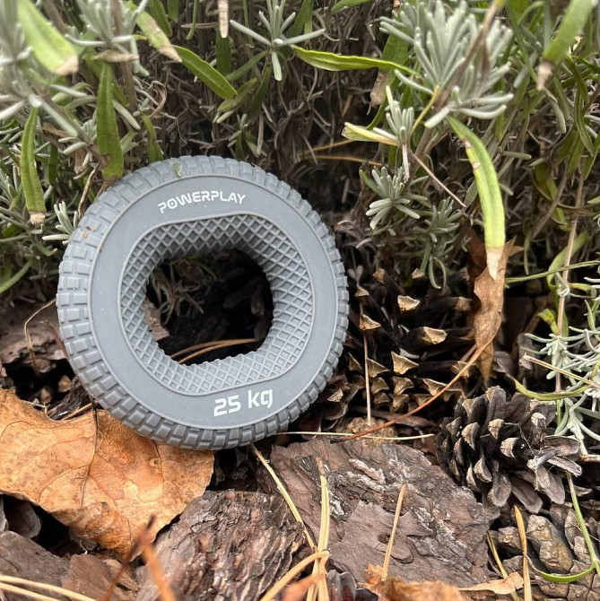 Еспандер кистьовий силіконовий PowerPlay PP-4333 Hand Grip Large 25 кг. Сірий Київ - фото 3