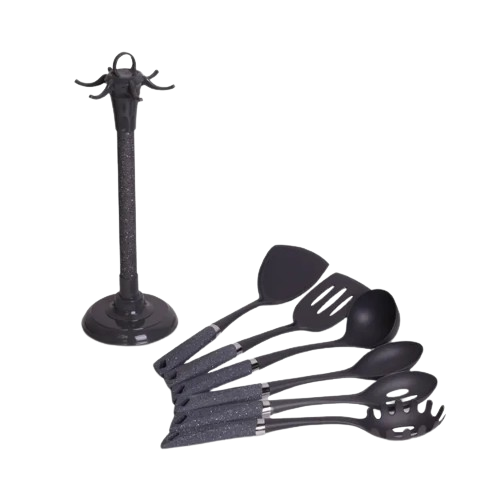 Набір кухонного приладдя 7 предметів:(6шт + підставка) нейлон 5030B KAMILLE Житомир