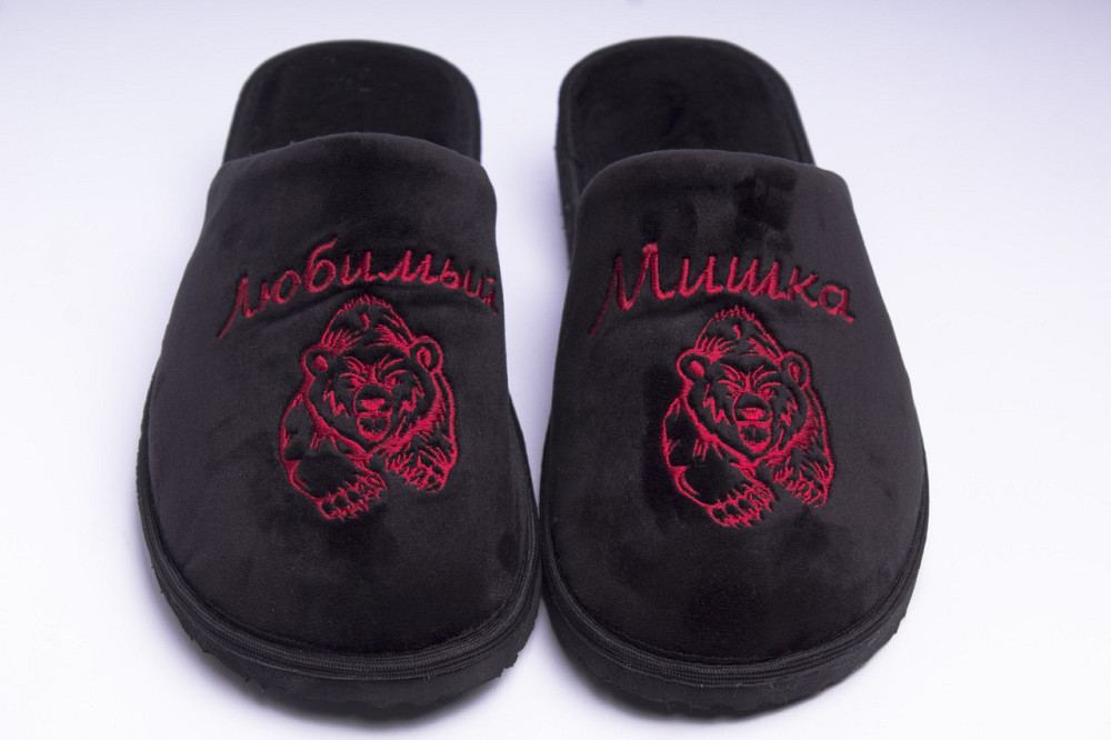 Тапочки с вышивкой женские мужские тапки на заказ от производителя Одесса - изображение 17