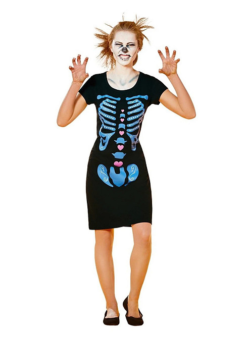 Скелет платье для вечеринки на Хеллоуин размер M 42-44 черный Киев - изображение 3