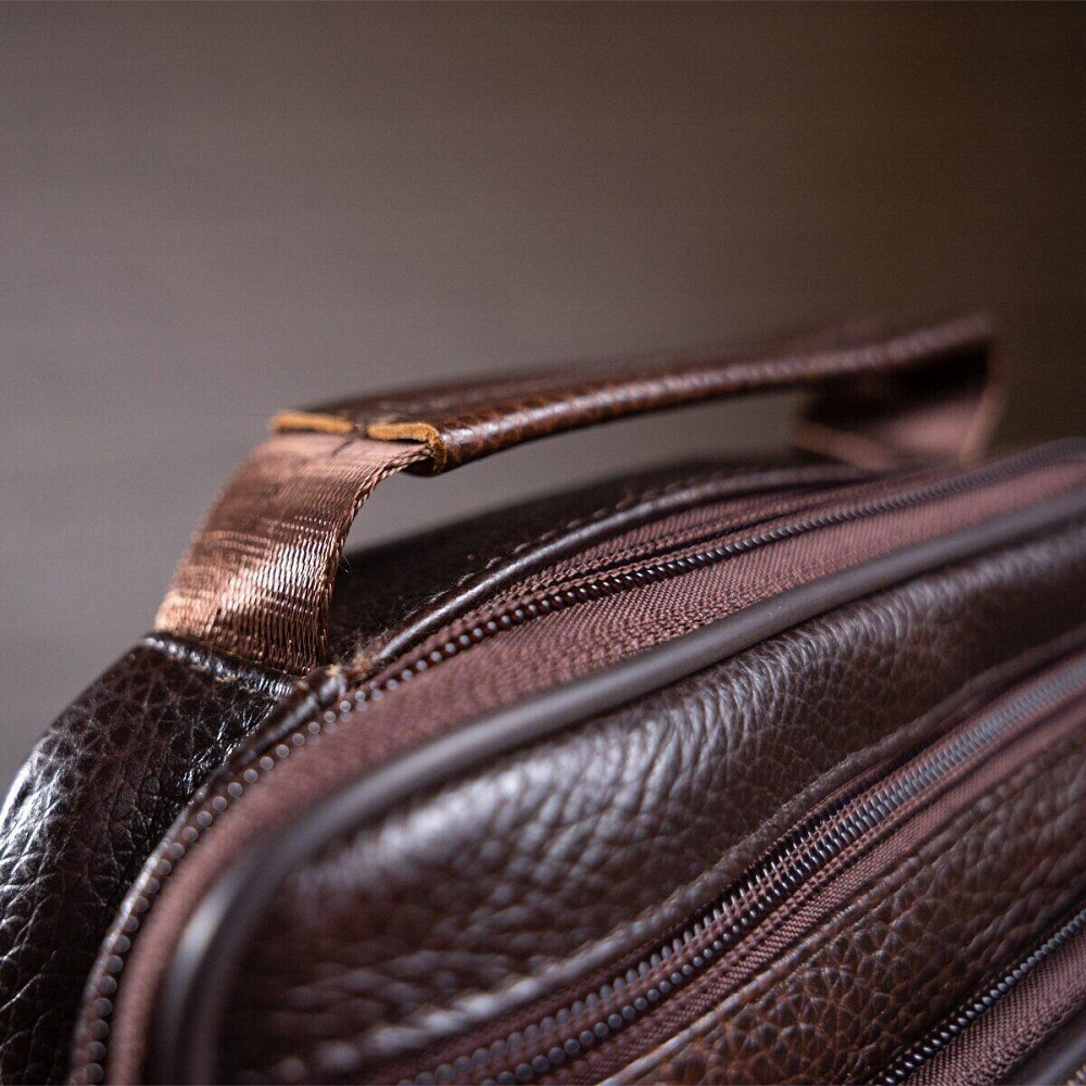 Мессенджер мужской на одно отделение Коричневый (Vintage) Киев - изображение 13