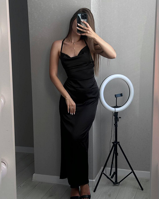 Женское элегантное романтическое платье макси с вырезом шелк Армани Одесса - изображение 2