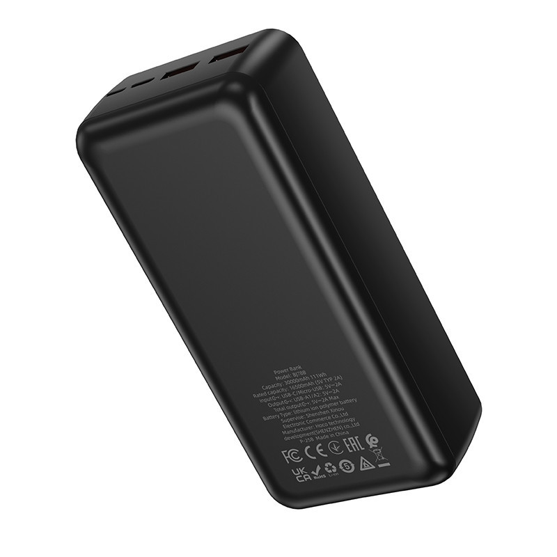 Зовнішній акумулятор BOROFONE BJ78B Clever power bank(30000mAh) Black Київ - фото 7