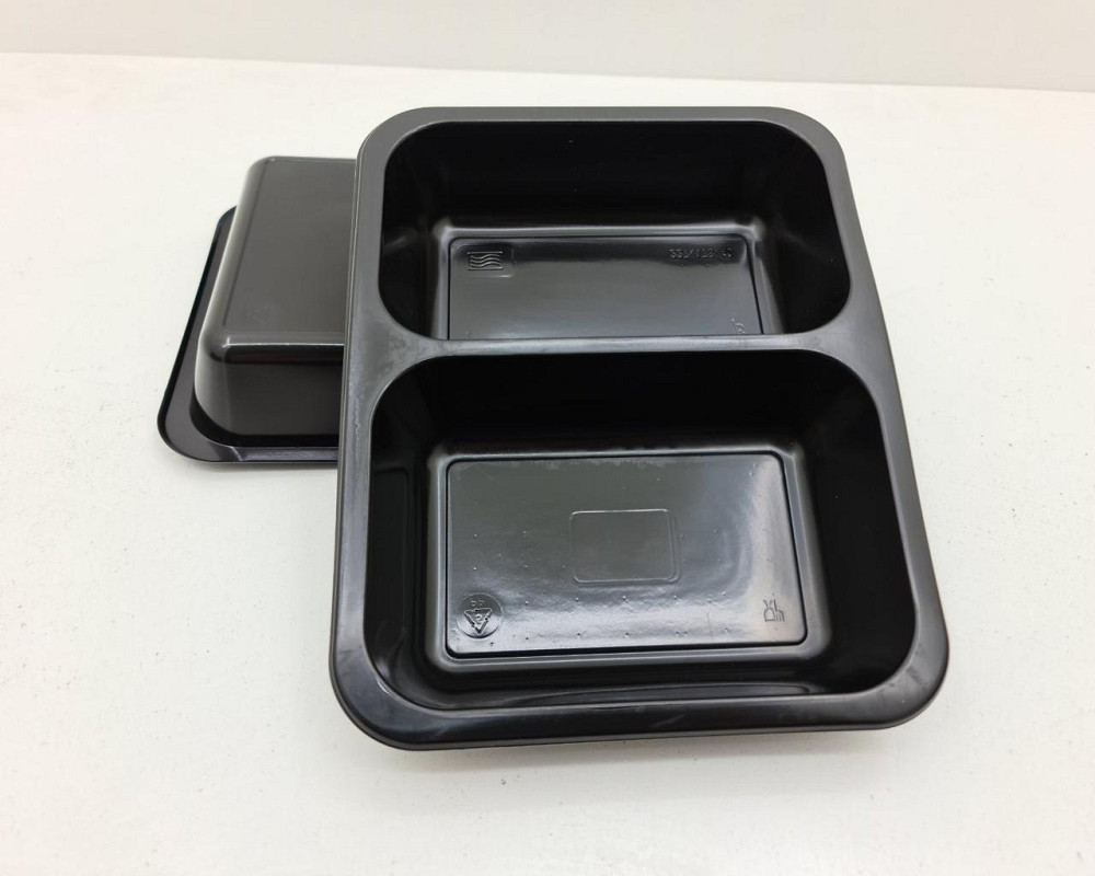 Ланч бокс поліпропіленовий чорний T-2 227 х 178 х 40 мм (50 шт) Харків - фото 5