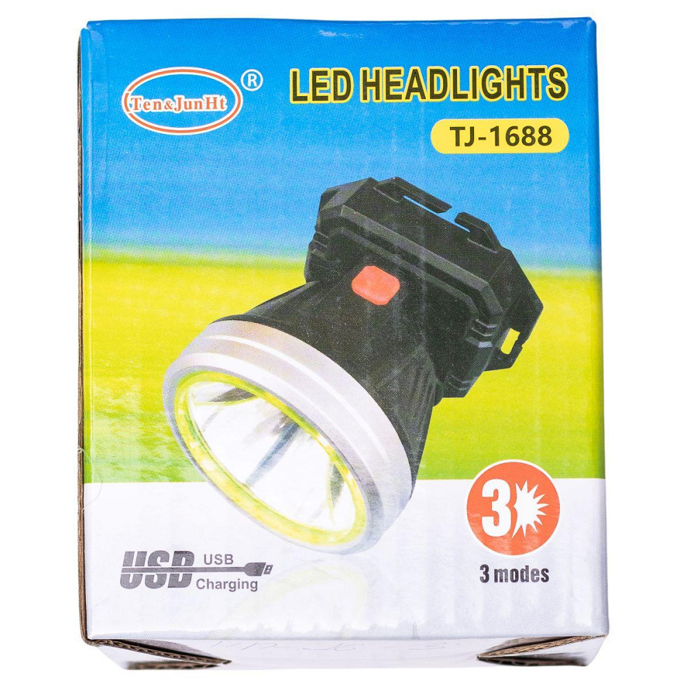 Налобний ліхтар акумуляторний 9х8х7 см 5 В 3 режими роботи LED HP-JG-3 Київ - фото 9