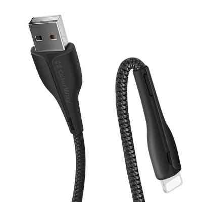 Дата кабель USB 2.0 AM to Lightning 1.0m led black ColorWay (CW-CBUL034-BK) Винница