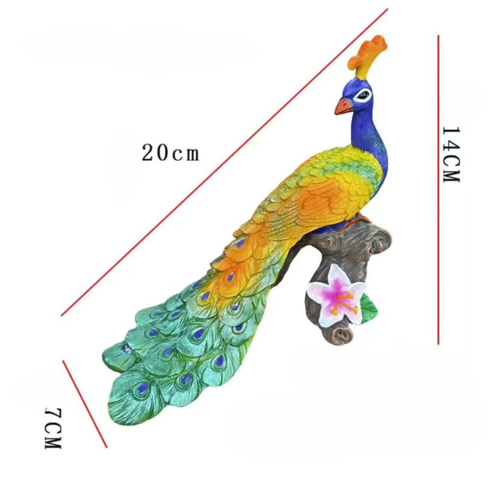 Фігурка Павич з полістоуну для дому, тераси, інтер'єру Білий Одеса - фото 3