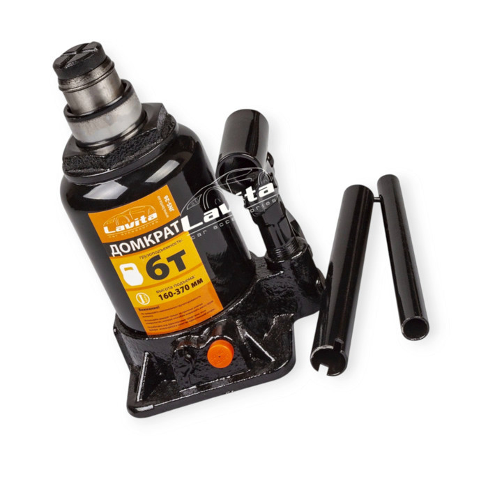 Домкрат гідравлічний 6 т, 160-370 мм (коробка) двоштоковий Мукачево - фото 1