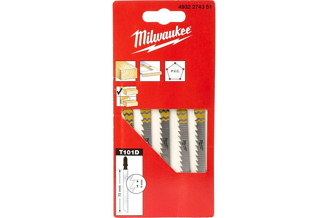 Полотно по дереву T101D (1 шт; 75 мм) для лобзика Milwaukee 4932274351 Коломыя - изображение 3