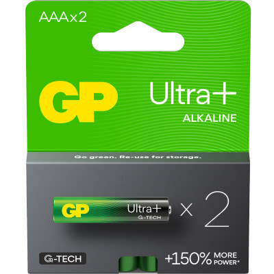 Батарейка Gp AAA LR03 Ultra Plus Alcaline * 2 (24AUP21-SB2 / 4891199218163) Вінниця - фото 1