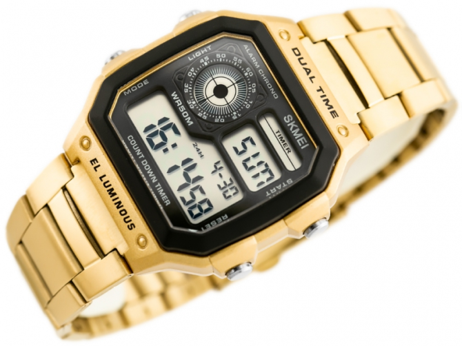 Чоловічий годинник Skmei 1335 Ripple Gold Вінниця - фото 11