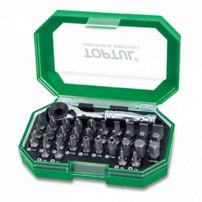 Набір біт Toptul з тріскачкою 1/4" 35од. (GACW3504) Вінниця