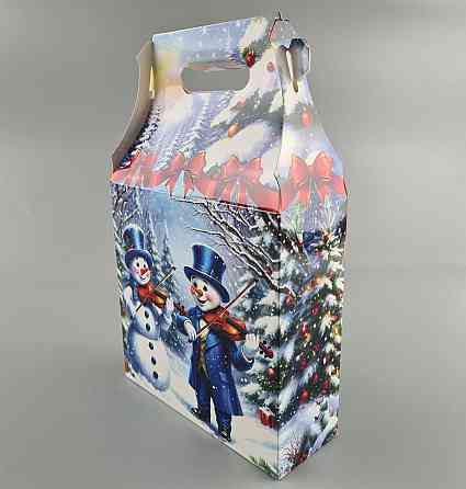 Новогодняя подарочная картонная упаковка для конфет (600грм) №226 