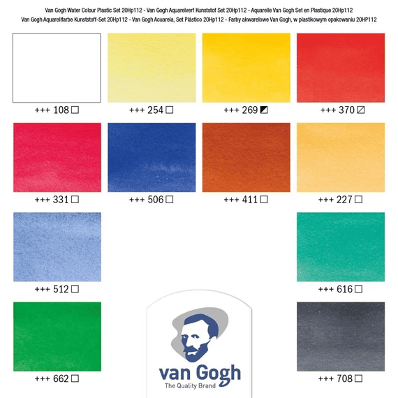 Набор акварельных красок VAN GOGH 12х10мл+ кисточка Royal Talens Киев - изображение 4