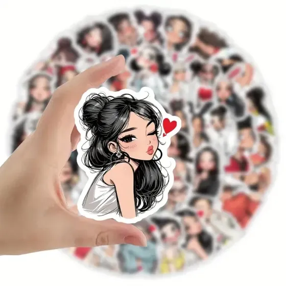 Набір вінілових стікерів дівчата – 50 шт Київ