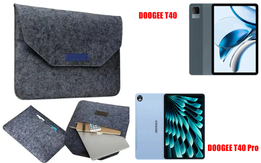 Сумка Wool из войлока для планшета Doogee T40, Doogee T40 Pro Киев - изображение 1