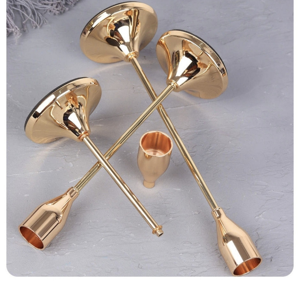 Підсвічники 3 шт золотисті Смела - изображение 2