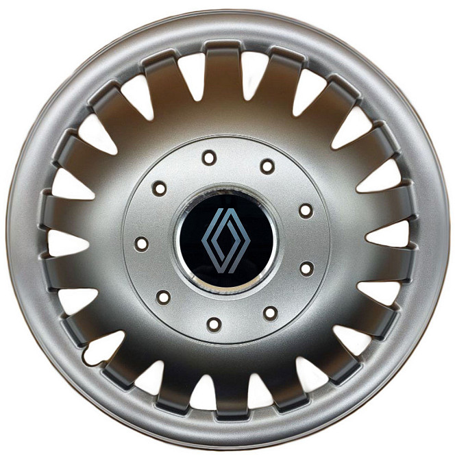 Автомобильные модельные колпаки R15 Renault NEW 320 4шт, SJS, серебристые Киев - изображение 1