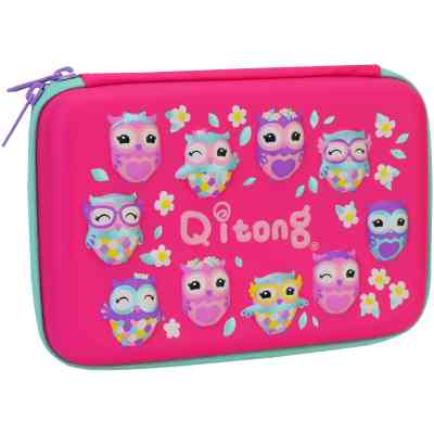 Пенал Cool For School с тиснением 1 отделение Фуксия (QT-5626-Rosered) Винница