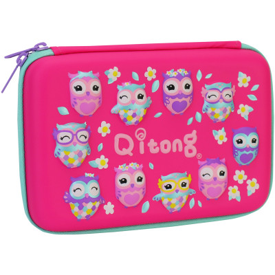 Пенал Cool For School с тиснением 1 отделение Фуксия (QT-5626-Rosered) Винница - изображение 1