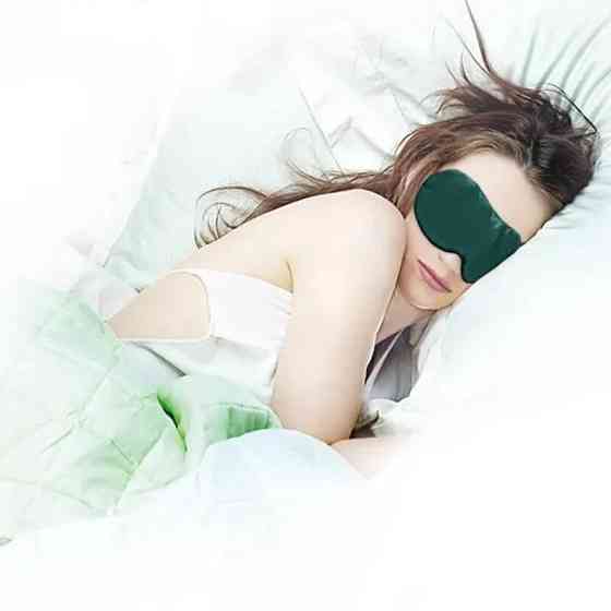 Очки для сна с резинкой и чехлом one size зеленый Киев