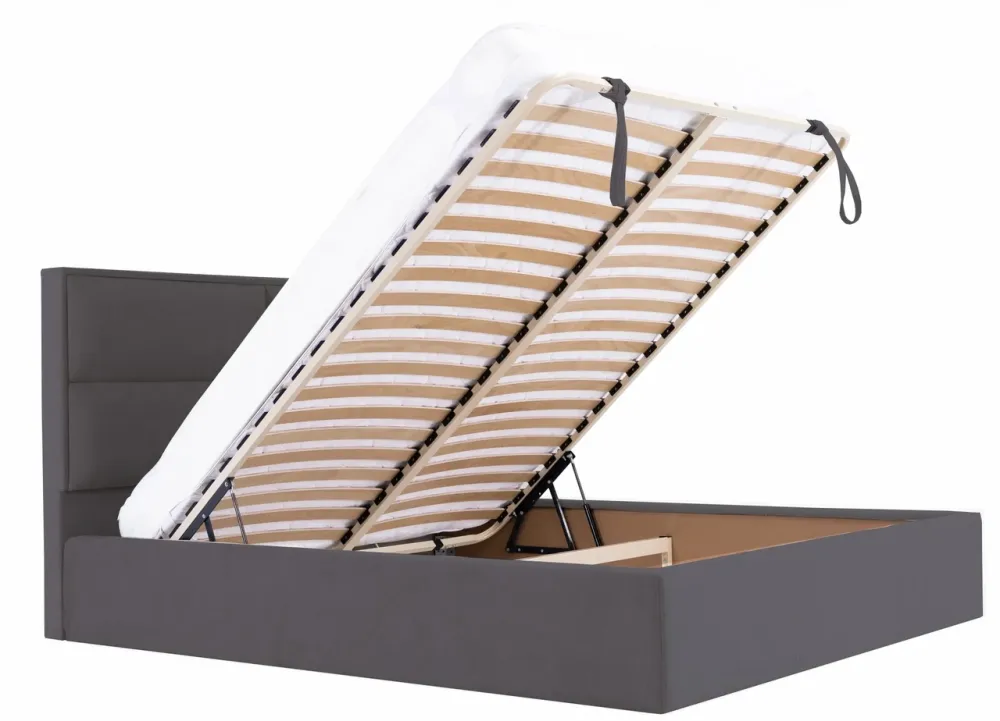 Ліжко Sheffield Comfort 120 х 190 см Місті Dark Grey З підйомним механізмом та нішою для білизни Темно-сірий Київ - фото 6