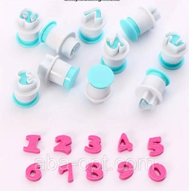 Набір вирубок для мастики L 4 см Цифри ( 10 шт ) Одеса - фото 1