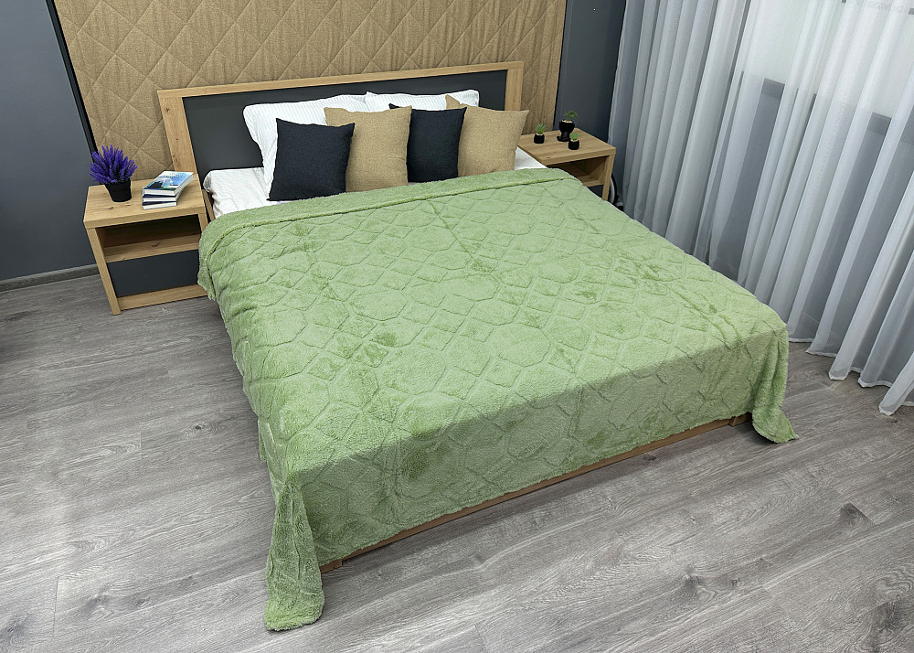 Плед-покривало Ромб 200х230 см (+-5см) Салатовий (87-260) Київ - фото 5