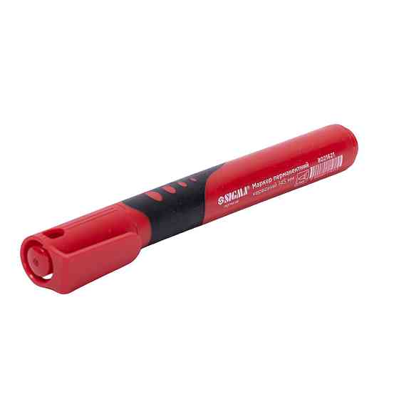 Маркер перманентний червоний конусоподібний 2-3 мм довжина 145 мм SIGMA (8021621) Київ