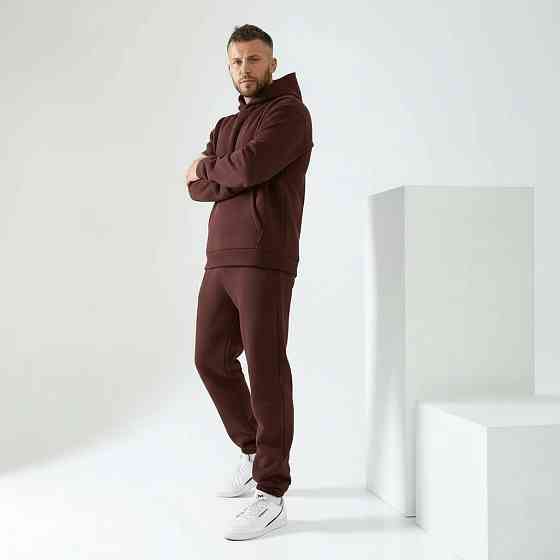 Чоловічий спортивний теплий костюм на флісі Коричневий 50/52 Харків