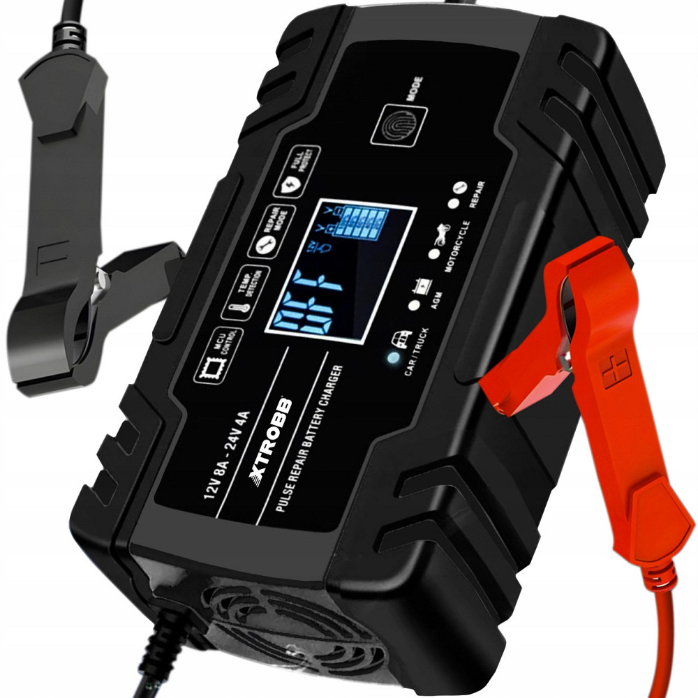 Зарядное устройство для автомобильного аккумулятора 12 В/8 А, 24 В/4 А Xtrobb (22463) Нововолынск - изображение 2